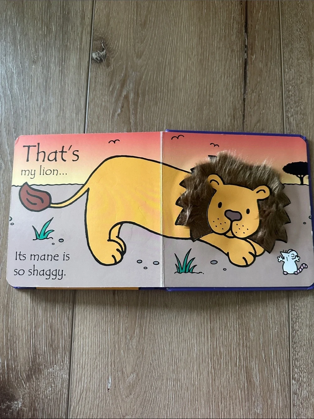 Usborne That's Not My Lion Touchy-Feely Board Book - Purple & Yellow